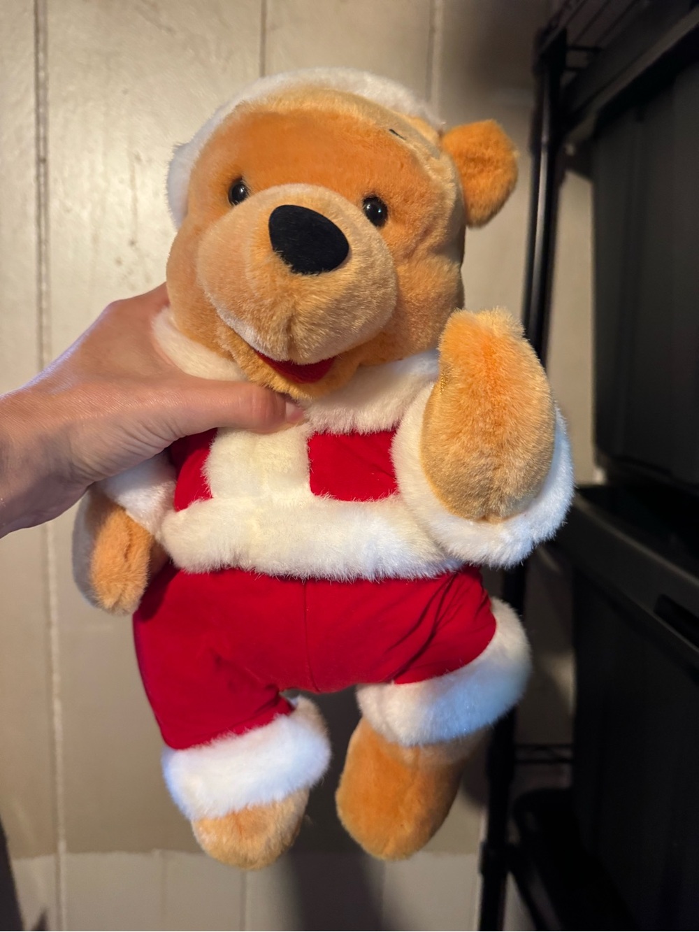Vintage Disney Winnie the Pooh Christmas Wind-Up Musical Plush